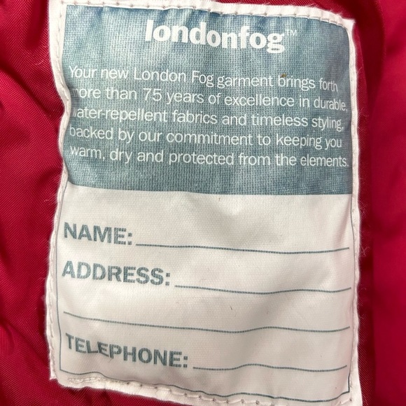 London Fog Red Wool Blend Coat with Black Velvet Trim Embroidered Details 3T - Picture 12 of 16